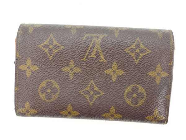 【30％OFF★週末タイムSALE】ルイ・ヴィトン LOUIS VUITTON 長財布モノグラム ポルトモネビエトレゾール ブラウン レディース 中古_1