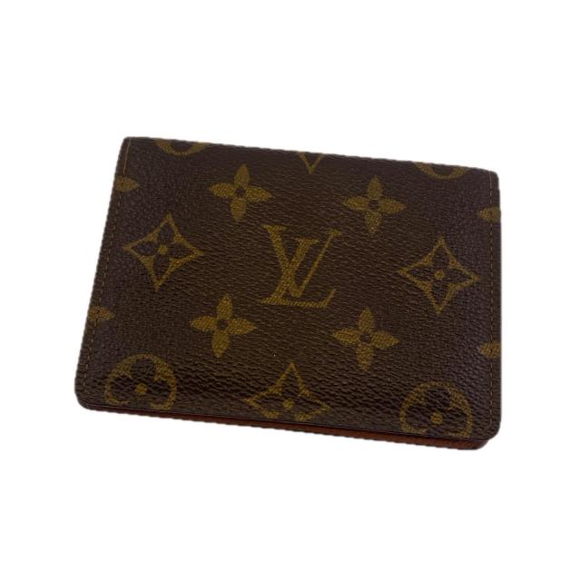 【X'masセール★30%OFF】ルイ・ヴィトン LOUIS VUITTON パスケースモノグラム ポルト2カルトヴェルティカル ブラウン レディース 中古
