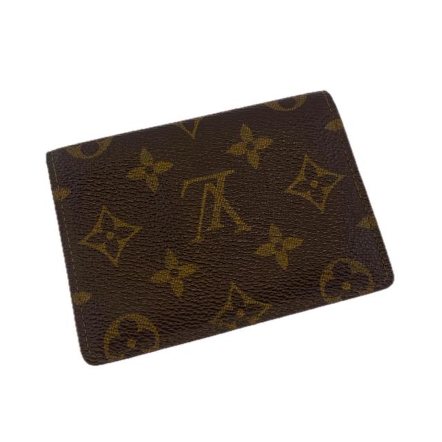 【GWタイムセール】ルイ・ヴィトン LOUIS VUITTON パスケースモノグラム ポルト2カルトヴェルティカル ブラウン レディース 中古_1