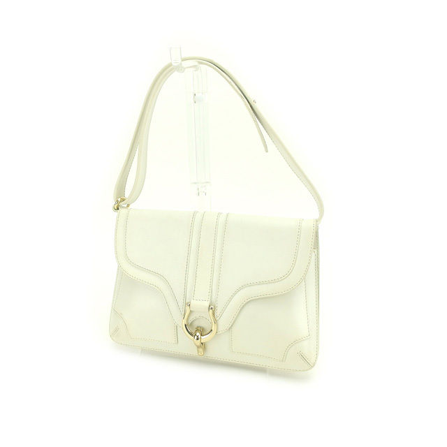 【BIGお買い物ラリー★30%OFFセール中】ケイトスペード Kate Spade ショルダーバッグノエルマーク ホワイト×ゴールド レディース 中古