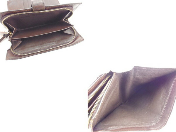 【30％OFF★週末タイムSALE】ボッテガヴェネタ BOTTEGAVENETA 長財布イントレチャート ブラウン×ゴールド レディース 中古_5