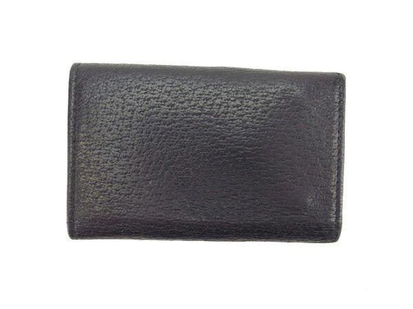 グッチ GUCCI キーケースＧＧキャンバス ブラック×シルバー レディース 中古_1