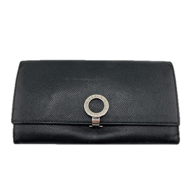 【BIGお買い物ラリー★30%OFFセール中】ブルガリ BVLGARI 長財布ブルガリブルガリ ブラック×シルバー レディース 中古