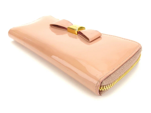 MIU MIU ミュウミュウ 長財布 ピンク レディース リボンモチーフ