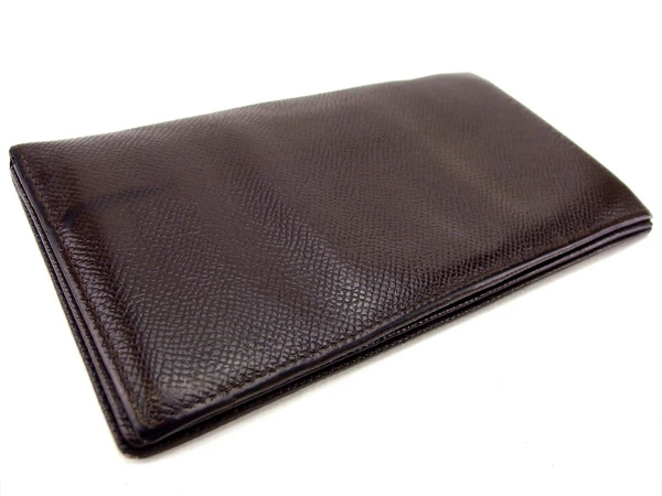 ブルガリ Wホック財布 ロゴマニア ダークブラウン 中古 ブルガリ