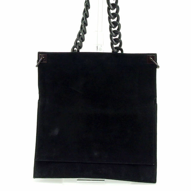 【BIGお買い物ラリー★30%OFFセール中】グッチ GUCCI ショルダーバッグウッドチェーン ブラック×ブラウン レディース 中古