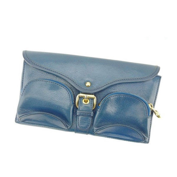 【BIGお買い物ラリー★30%OFFセール中】マークジェイコブス MARC JACOBS 長財布 ブルー レディース 中古