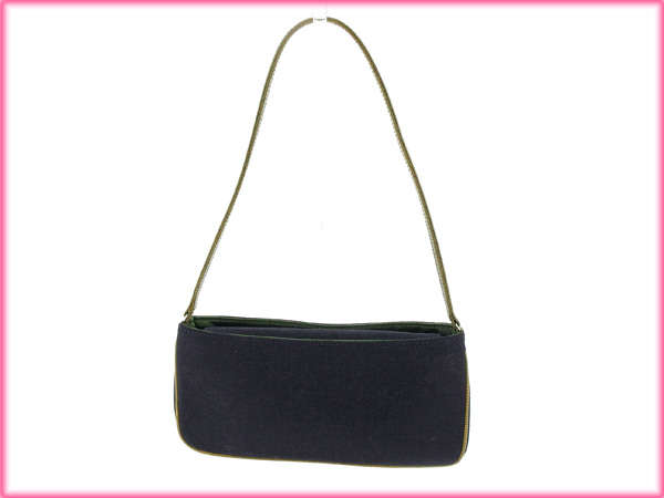 ケイトスペード Kate Spade ショルダーバッグパイソン ブラック×グリーン レディース 中古_1