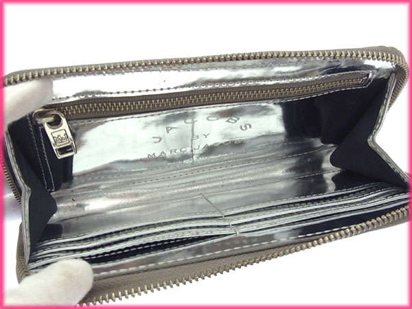 マークバイマークジェイコブス MARC BY MARC JACOBS 長財布ハート シルバー レディース 中古_2