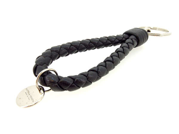 ✨付属品完備✨ボッテガヴェネタ イントレチャート キーリング シルバー金具 BOTTEGA VENETA ボッテガヴェネタ キーリング イントレチャート