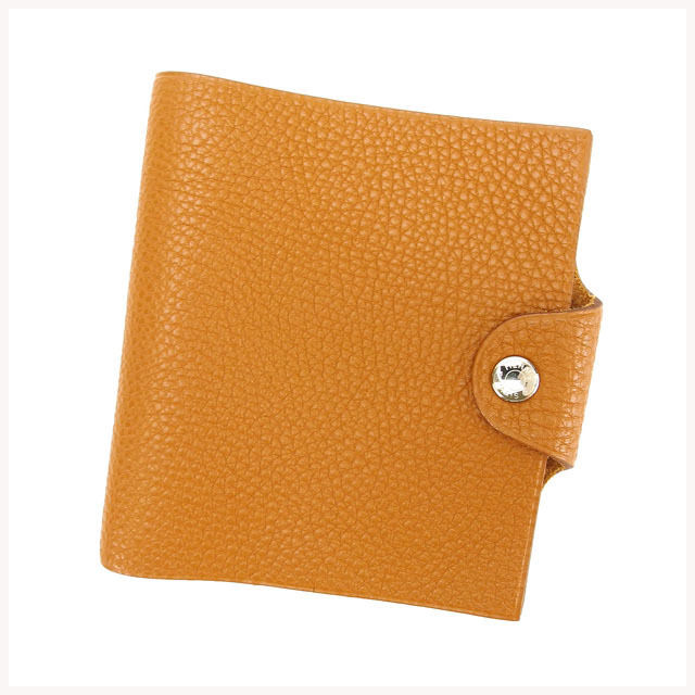 【X'masセール★30%OFF】エルメス HERMES 手帳カバーユリスミニ アジェンダ ライトブラウン×シルバー レディース 中古
