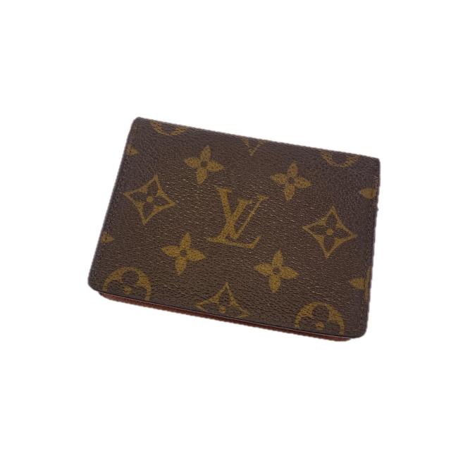 【BIGお買い物ラリー★30%OFFセール中】ルイ・ヴィトン LOUIS VUITTON パスケースモノグラム ポルト2カルトヴェルティカル ブラウン レディース 中古