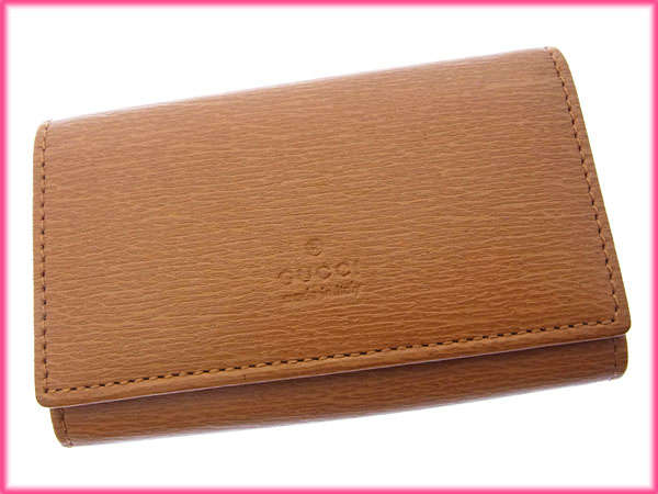 【30％OFF★週末タイムセール】グッチ GUCCI キーケースロゴ マスタード×シルバー レディース 中古_1