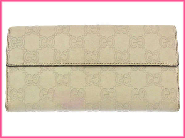 週末タイムセール】グッチ GUCCI 長財布グッチシマ ハートプレート付き