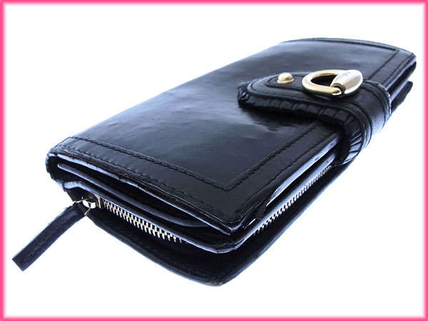 グッチ GUCCI 長財布アビー ブラック×ゴールド レディース 中古_3