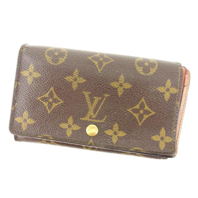 【BIGお買い物ラリー★30%OFFセール中】ルイ・ヴィトン LOUIS VUITTON 長財布モノグラム /ポルトモネビエトレゾール ブラウン レディース 中古