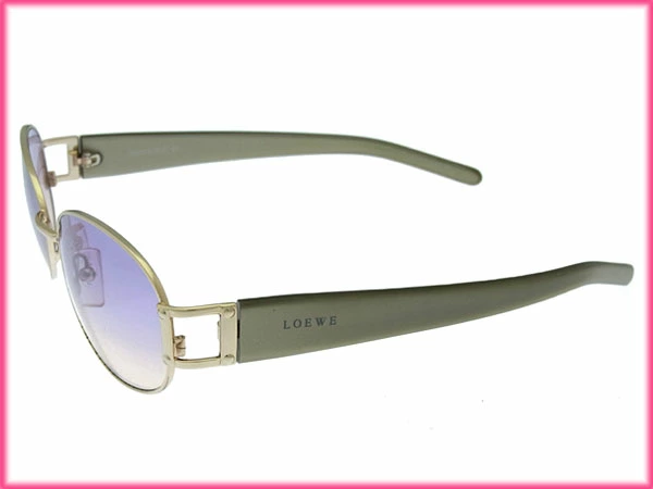 ロエベ LOEWE サングラスフルリム サイドロゴ入り クリアパープル