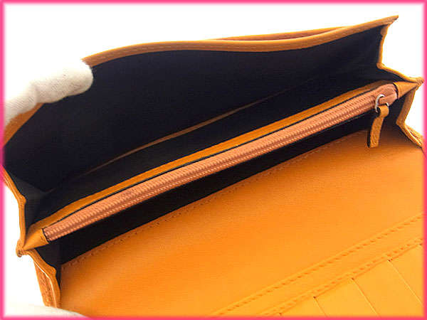 【X'masセール★30%OFF】グッチ GUCCI 長財布グッチシマ ダブルGプレート付き オレンジ×ブラックシルバー レディース 中古 グッチ GUCCI 長財布グッチシマ ダブルGプレート付き オレンジ