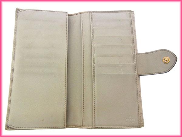 グッチ GUCCI 長財布グッチシマ ハートプレート付き ベージュ×ゴールド レディース 中古_2