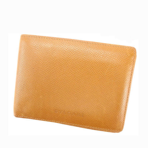 【BIGお買い物ラリー★30%OFFセール中】ブルガリ BVLGARI 札入れ ライトブラウン レディース 中古