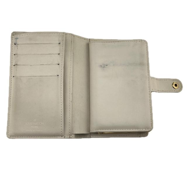 【30％OFF★土日ひと休み大売り出し】ルイ・ヴィトン LOUIS VUITTON 二つ折り紙入れヴェルニ ポルトモネビエヴィエノワ ペルル（白いこと） レディース 中古