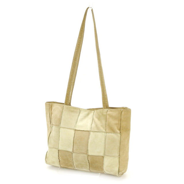 【BIGお買い物ラリー★30%OFFセール中】シャネル CHANEL トートバッグムートン ベージュ レディース 中古