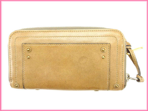クロエ Chloe 長財布バティントン ベージュ レディース 中古_1