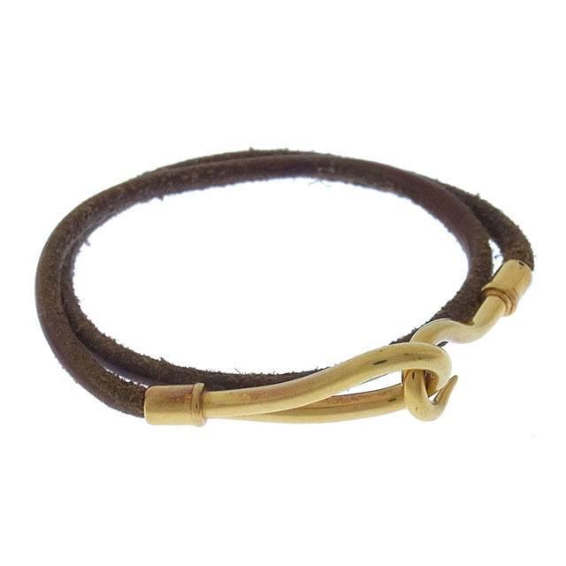 【30％OFF★週末タイムセール】エルメス HERMES ブレスレットジャンボブレス ゴールド×ブラウン レディース 中古