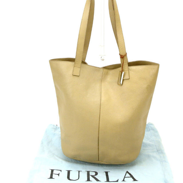 【BIGお買い物ラリー★30%OFFセール中】フルラ Furla トートバッグ ベージュ レディース 中古