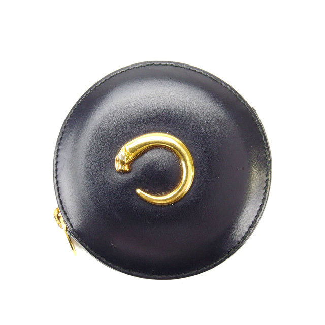 【BIGお買い物ラリー★30%OFFセール中】カルティエ CARTIER ケースパンテール ブラック×ゴールド レディース 中古