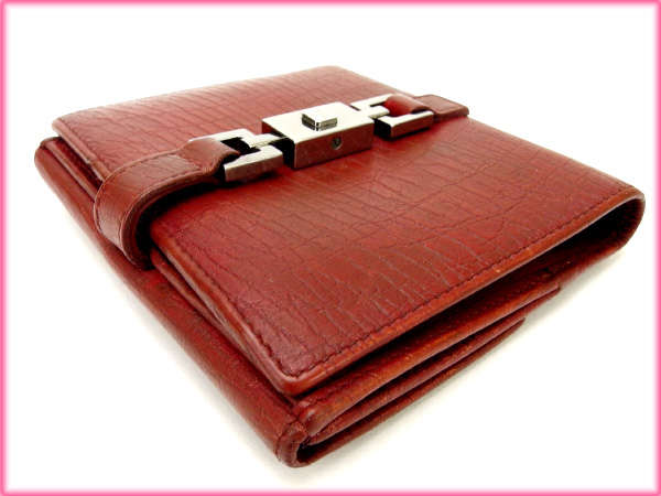 グッチ GUCCI 二つ折り財布ジャッキー ボルドー レディース 中古