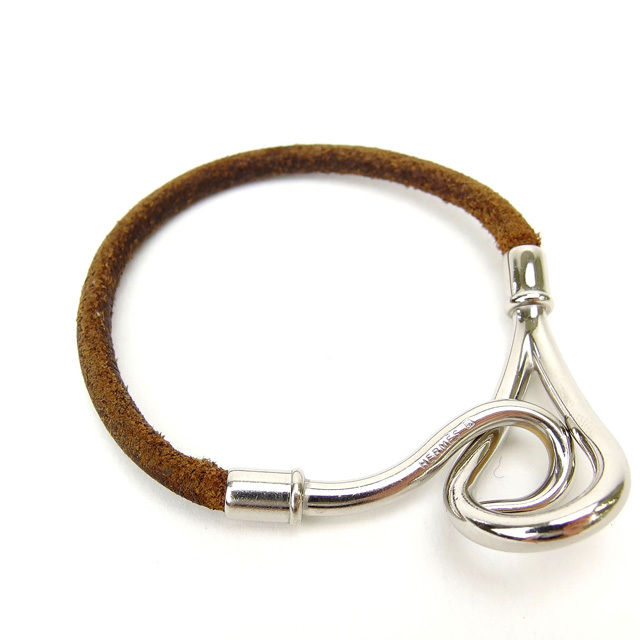 エルメス HERMES ブレスレット /ジャンボブレス ブラウン×シルバー レディース 中古