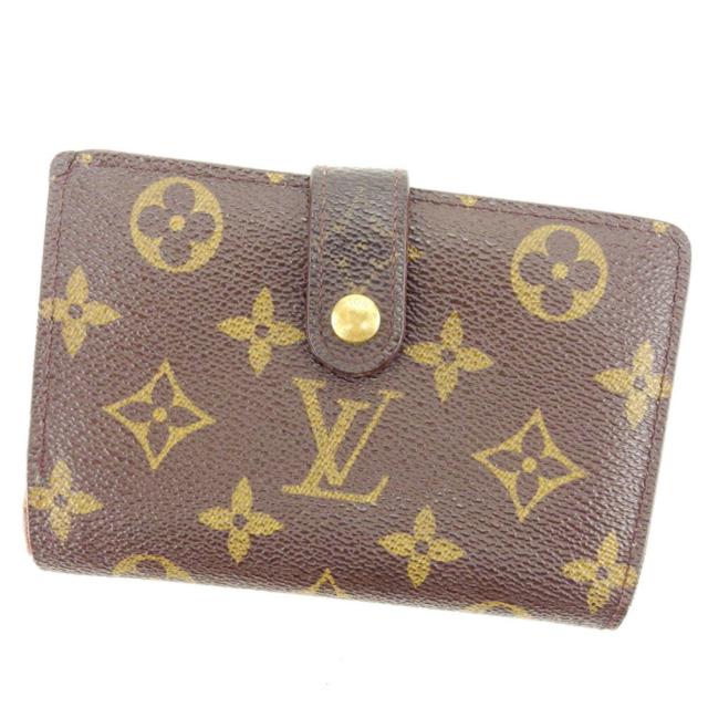 【BIGお買い物ラリー★30%OFFセール中】ルイ・ヴィトン LOUIS VUITTON 二つ折り財布モノグラム /ポルトモネ　ビエヴィエノワ ブラウン レディース 中古