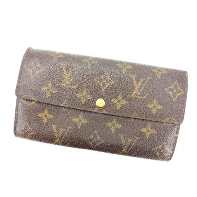 【BIGお買い物ラリー★30%OFFセール中】ルイ・ヴィトン LOUIS VUITTON 長財布モノグラム /ポルトモネビエトレゾール ブラウン レディース 中古