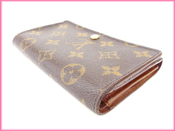 ルイ・ヴィトン LOUIS VUITTON 長財布モノグラム /ポルトモネビエトレゾール ブラウン レディース 中古_3