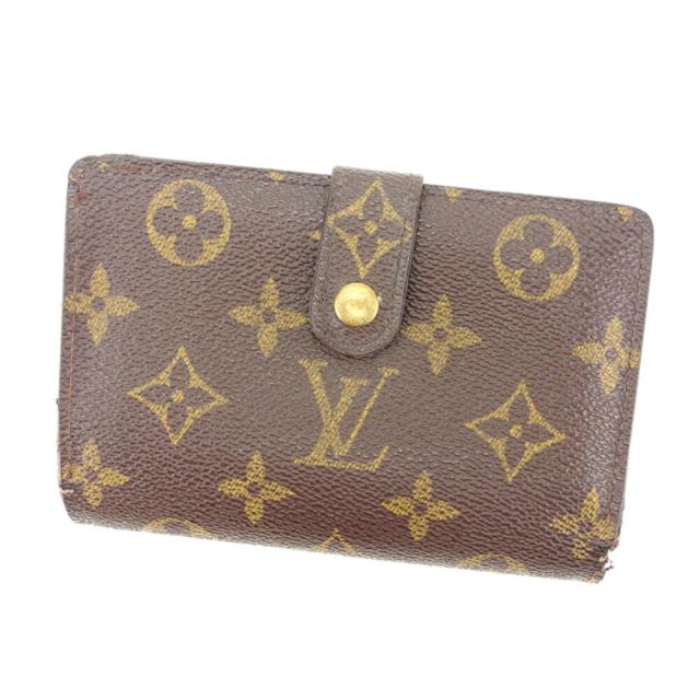 【BIGお買い物ラリー★30%OFFセール中】ルイ・ヴィトン LOUIS VUITTON 二つ折り財布モノグラム /ポルトモネ　ビエヴィエノワ ブラウン レディース 中古