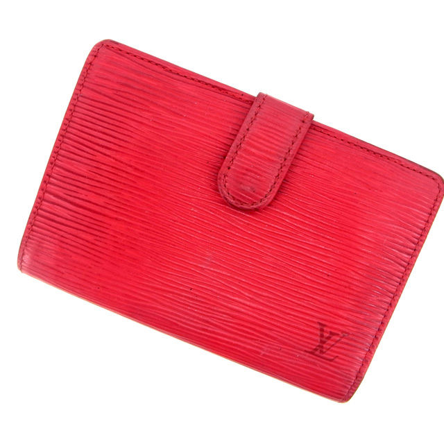 【BIGお買い物ラリー★30%OFFセール中】ルイ・ヴィトン LOUIS VUITTON 二つ折り財布エピ /ポルトモネ　ビエヴィエノワ レッド レディース 中古