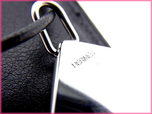 【30％OFF★週末タイムセール】エルメス HERMES ネックレス プレート シルバー×ブラック レディース 中古_3