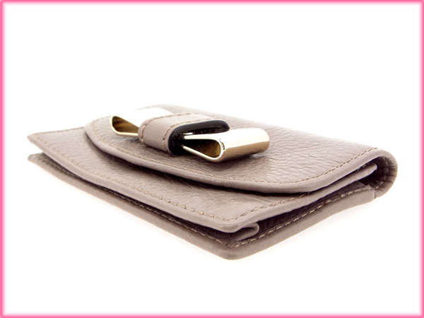 【BIGお買い物ラリー★30%OFFセール中】クロエ Chloe キーケースリボンモチーフ パープル レディース 中古 クロエ Chloe キーケースリボンモチーフ パープル レディース 中古