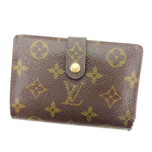 【BIGお買い物ラリー★30%OFFセール中】ルイ・ヴィトン LOUIS VUITTON 二つ折り財布モノグラム /ポルトモネ　ビエヴィエノワ ブラウン レディース 中古
