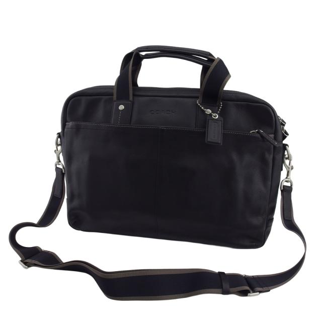 【BIGお買い物ラリー★30%OFFセール中】コーチ COACH ビジネスバッグ SV/BK ブラック レディース 中古