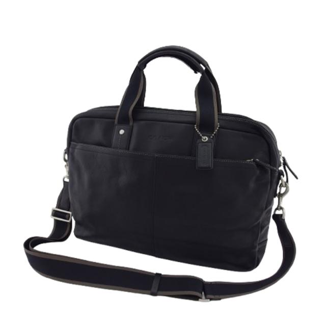 【BIGお買い物ラリー★30%OFFセール中】コーチ COACH ビジネスバッグ SV/BK ブラック レディース 中古