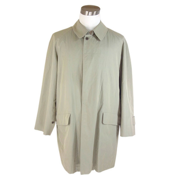 【X'masセール★30%OFF】バーバリー BURBERRY トレンチコート無地 /トレンチ/裏地ノバチェック ライトカーキ レディース 中古