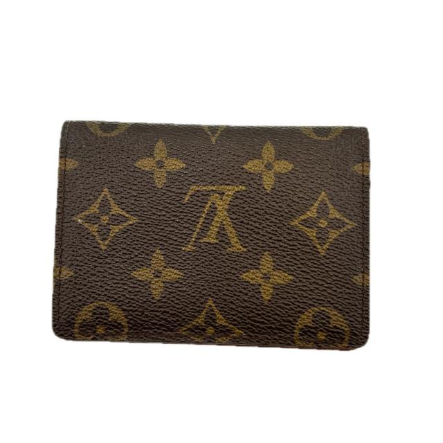 ルイ・ヴィトン LOUIS VUITTON パスケースモノグラム /ポルト2カルトヴェルティカル　 ブラウン レディース 中古_1
