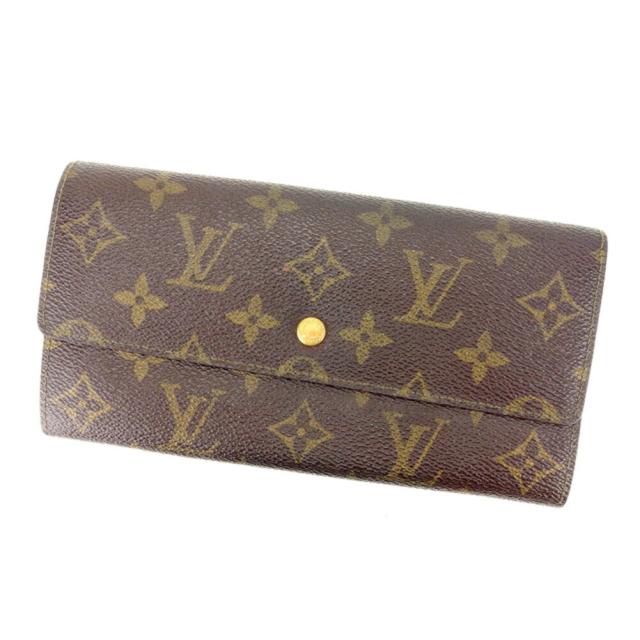 【BIGお買い物ラリー★30%OFFセール中】ルイ・ヴィトン LOUIS VUITTON 長財布モノグラム /ポシェット・ポルト モネ クレディ ブラウン レディース 中古