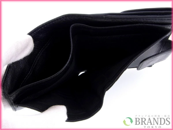 グッチ GUCCI 二つ折り財布ビット ブラック レディース 中古