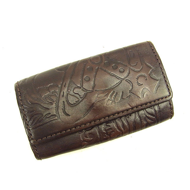 【BIGお買い物ラリー★30%OFFセール中】ヴィヴィアンウエストウッド Vivienne Westwood キーケースオーブ ブラウン×シルバー レディース 中古