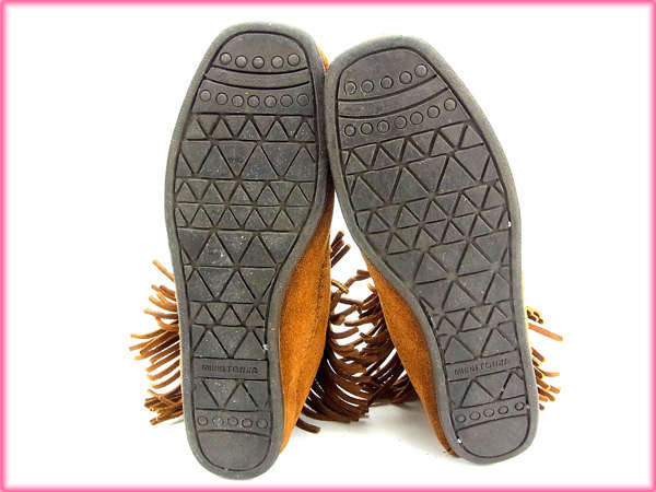 【30％OFF★週末タイムセール】ミネトンカ Minnetonka ブーツ ライトブラウン レディース 中古_2