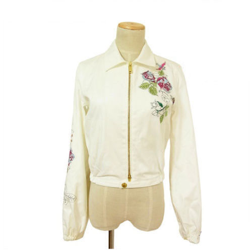 【BIGお買い物ラリー★30%OFFセール中】ディースクエアード DSQUARED2 その他アウター花柄刺繍 ホワイト レディース 中古