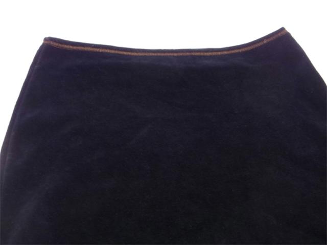 【30％OFF★週末タイムセール】フェンディ FENDI スカートベロア ♯44サイズ ブラック ブラウン レディース 中古_2